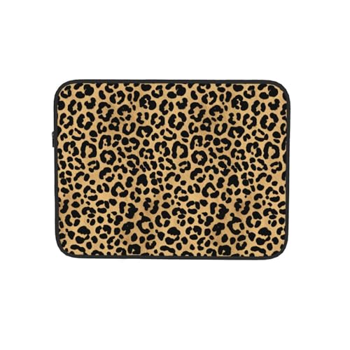 Funda para portátil 15 pulgadas patrón leopardo negro y marrón miniatura 6