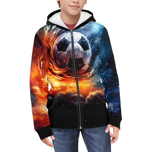 Image of Coloranimal Unisex Girls Boys Long Sleeve Casual Hoodies & Sweatshirts Tops Kids Zip Up Jacket Coat Age 6-16 Year