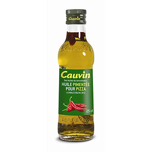Huile pour pizza CAUVIN lot de 3 assaisonnement pimenté bouteille 25cl cuisine