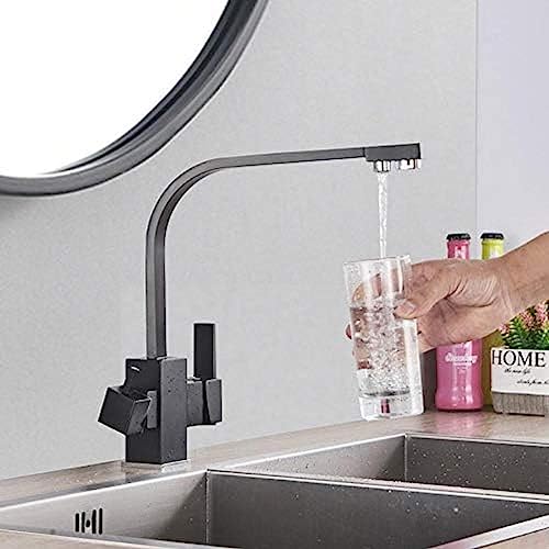 Mitigeur cuisine avec filtre eau pure intégré noir mat évier