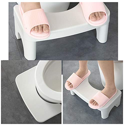 KKmoon Banqueta de plástico resistente de 7 polegadas para banheiro para adultos, gestantes, idosos,