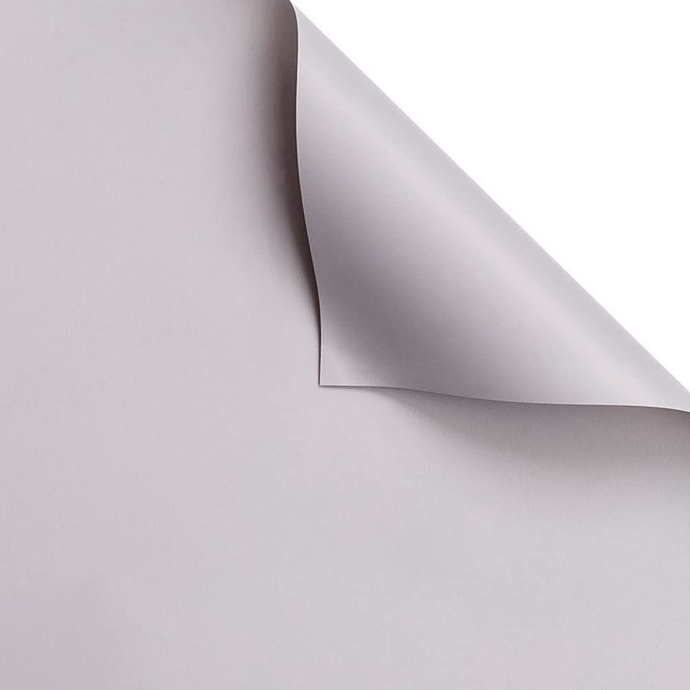 Gray Korean Flower Wrapping Paper Bulk, 22×22 Inch Waterproof Floral Wrapping Paper, Colorful Flower Packaging Paper for Propose Day Valentine's Day Father's Day Graduation Ceremony 20 Sheets