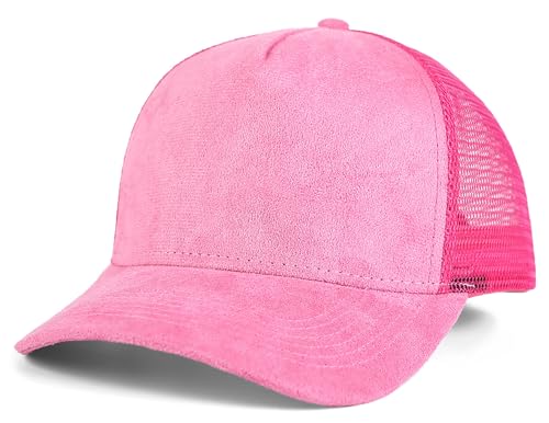Image of Suede Mesh Back Baseball Caps for Men Women Trendy Trucker Hats Dad Hat Sports Hat Breathable Snapback Hats 2025