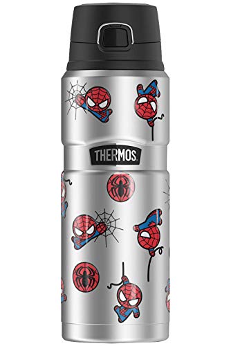 MARVEL - Spider-Man Spidey Kawaii THERMOS STAINLESS KING Stainless Steel Drink Bottle, Vacuum insulated & Double Wall, 24oz