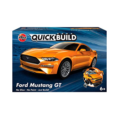 Airfix QUICKBUILD Ford Mustang GT Car Model Kit - Construction Toys for Boys & Girls 6+ - Model Car Starter Kit for Kids - Easy Build Model Vehicle with No Glue - Cars Model Building Set