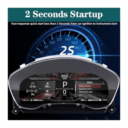 Pantalla LCD 12,3 compatible con Cadillac SRX y cabina virtual CarPlay 6