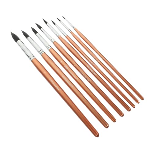 NUOBESTY 8 Piezas Pincel de Acuarela Color de Agua marcadores dispensador Esponja Pinceles para acrilico Pinceles Maquillaje Pincel de Pintura Profesional Cepillo de Arte Conveniente Cobre