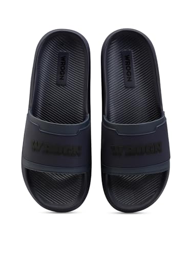 Image of WROGN Men's Anti-slip Sliders | Lightweight EVA Sole | Cushioned Comfort Footbed