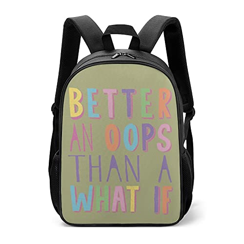 Mochila de hombro ajustable impermeable para niños y niñas, White-better an Oops Than, Talla...