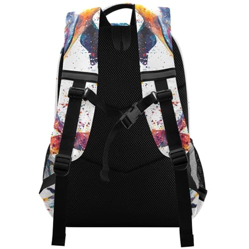 UMIRIKOKids Watercolor Dolphin Backpack for Boys Girls,School Elementary Bookbags with Chest Clip 202c10052