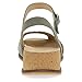 Dansko Cass Peep-Toe Wedge Sandal for Women -Low Profile Wedge with Arch Support, Adjustable Fit for Walking Comfort Sage 6.5-7 M US