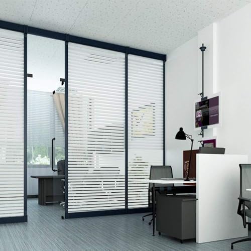 Image of Elton 3D Window Films Privacy Film Self Adhesive Decorative Film for Bathroom Door Window Heat Control Film Anti UV 2 x 50 feet (Straight Line)
