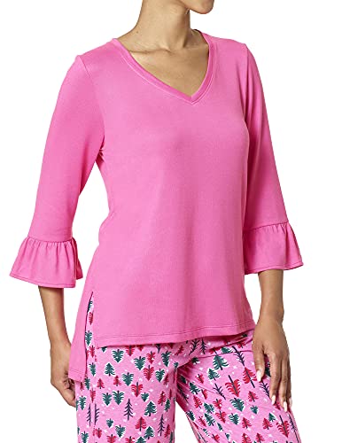 Image of HUE Women's 3 /4 Sleeve V-Neck Sleep Tee