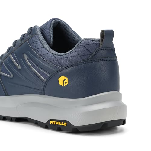 Image of FitVille Mens Wide Hiking Shoes Outdoor Walking Shoes Trekking Trails Sneakers with Slip Resistant