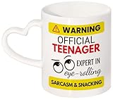 Photo Gallery tazza ufficiale per adolescenti, divertente tazza da caffè in ceramica per adolescenti, regalo ideale per ragazzi e ragazze di 13 anni, tazza divertente novità 325 ml (cuore bianco) Photo Gallery tazza ufficiale per adolescenti, divertente tazza da caffè in ceramica per adolescenti, regalo ideale per ragazzi e ragazze di 13 anni, tazza divertente novità 325 ml (cuore bianco)