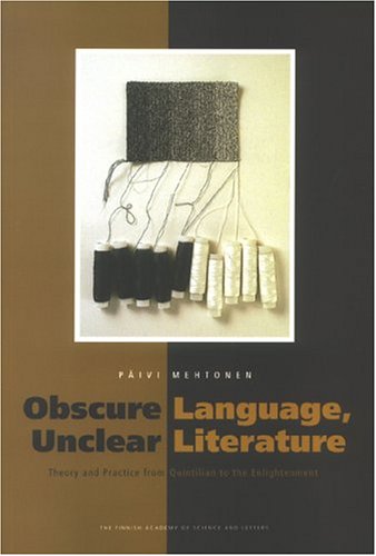 Unclear Language Amazon.com: Obscure Language, Unclear Literature: Theory & Practice ...