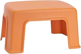 Veemoon 1pc Plastic Stool Stool Step Stool Plastic Foot Stool Home Non-Skid Stool Kindergarten Stool Sitting Stool Low Stool Pp Orange Household Simple Stool
