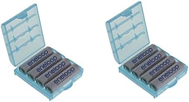 8er Pack Panasonic Version ENELOOP Mignon Typ AA Akkus 2000 mAh BK-3MCCE mit 2X hochwertigen Akkuboxen der Firma HEIBA Electronics