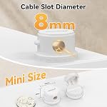Aceyoon 8 Pack Magnetic Cable Clips Cord Holder, Gestion des câbles de bureau [1s Verrouillage] Cable de ressort rotative clips Gestion de fil adhésif pour USB Chargeur Cord, Table de chevet, Voiture, Bureau, Maison (Blanc)