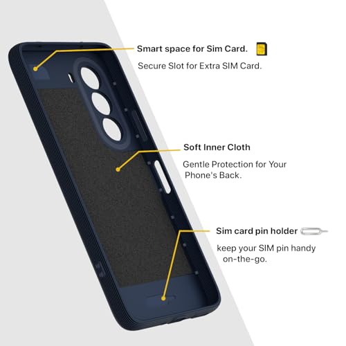 Image of Pikkme Back Cover for Realme P4x 5G Camera Protection 3D Hexa Cube Design Silicone Protective Bumper Case (Blue)