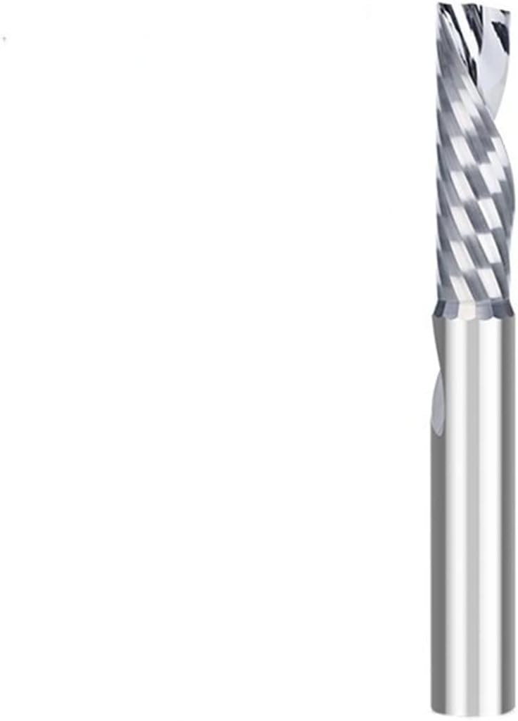 1pcs Single Flute Milling Cutter 3.175/4/5/6/8/10/12mm Shank Tungsten Carbide End Mill Cutter Single Flute Spiral Bit Edged Milling Cutter CNC Rotary Bits