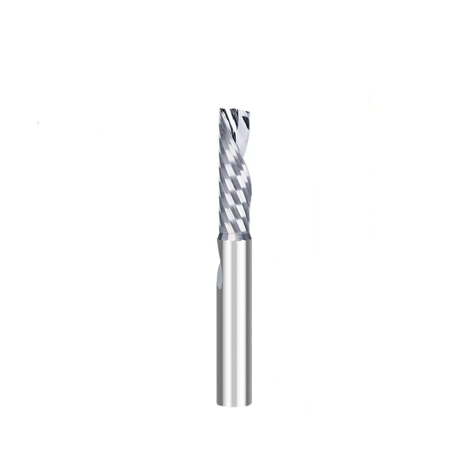 1pcs Single Flute Milling Cutter 3.175/4/5/6/8/10/12mm Shank Tungsten Carbide End Mill Cutter Single Flute Spiral Bit Edged Milling Cutter CNC Rotary Bits