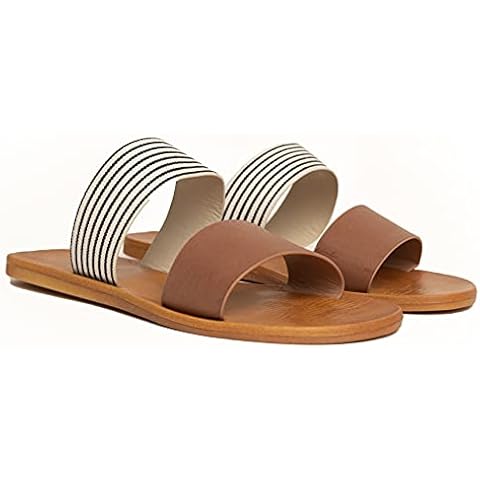 ROOLEE Santorini Flat Sandal, Womens Strappy Slides, Comfortable Slip-Ons Multi Size: 4 UK Cover