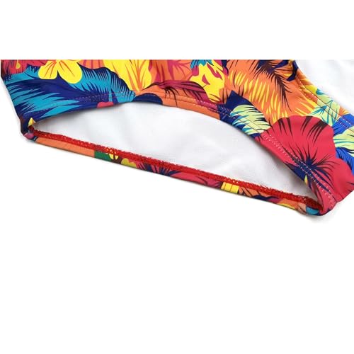 Image of SHEKINI Girls Floral Print Bathing Suits Ruffle Flounce Two Piece Swimsuits | Girls Bikini,Girls Bathing Suit,Swimsuits for Kids,Kids Bikini,Girls 2 Piece Swimsuit,Summer Hawaii Beach Swimwear,6-12 Years