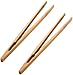 TYTF Lot de 2 pinces à thé en bambou - Pinces de cuisine professionnelles - Pour barbecue, buffet, pain, nourriture - Pince à thé (série 1)