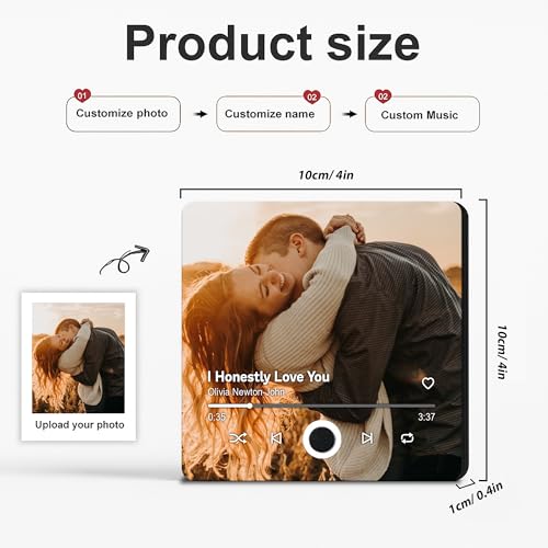 Imán decorativo personalizado placa musical cuadrada miniatura 4