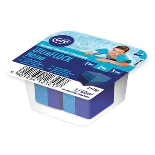 Gre Ufg20 Ultraflock 2 En 1 Gel Floculante Para Piscinas, Monodosis, Para Piscinas Pequeñas De Hasta 20 M3