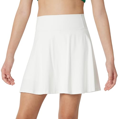 Amazon Essentials Girls Active FormFlex Buttery Soft Athletic Golf Tennis Skort with Built-in Shorts White X-Small
