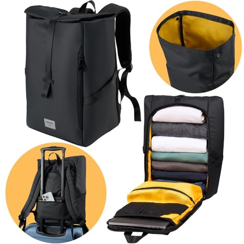 Cabin Max Iseo Bagaglio A Mano 40X20X25 Ryanair - Zaino Rolltop Da Viaggio - Zaino Cabina Aereo Compatibile - Realizzato In Tessuto Riciclato Impermeabile Rpet - 3