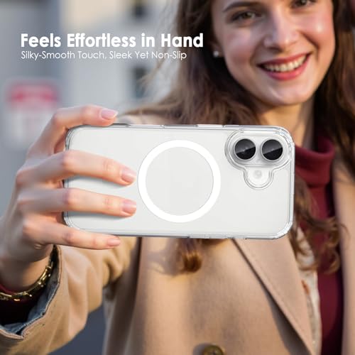 Image of FanTEK Phone Case Compatible with iPhone 17 6.3 Inch, Magnetic Case Clear Protective Bumper Hard Back Cover