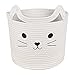 Bigepige Aufbewahrungskorb Kinder, Baby Spielzeug Baumwollseil Aufbewahrung Korb Geflochten , WäSchekorb Klein Faltbar Kinderzimmer Deko Katze(28x28x24cm)