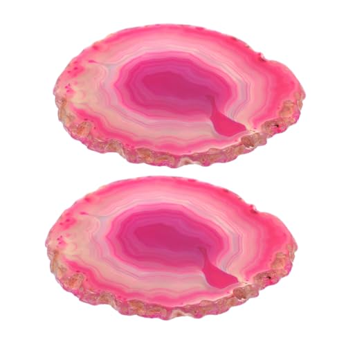 TOYMYTOY 2個 高温耐性滑り止めメノウ石コースター ワインカップマット テーブル保護用装飾パッド 家 オフィス カフェ対応