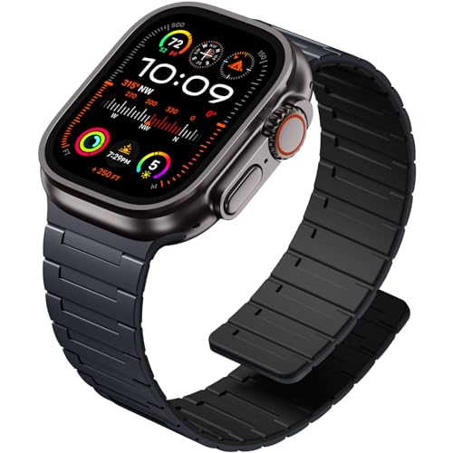 Image of SNBLK Magnetic Watchband Compatible with Apple Watch for Men 44mm 45mm 46mm 49mm 42mm 41mm 40mm 38mm Women, Silicone Sport Strong Magnet Strap for iWatch Series 11 Ultra 3 Ultra 2 Se 10 9 8 7 6 5 4 1