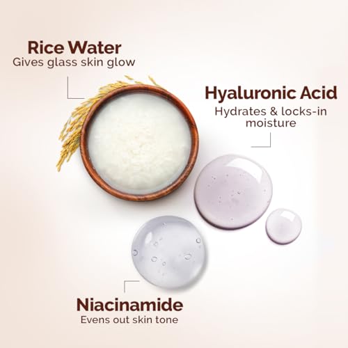 Image of Mamaearth Rice Water Dewy Active Serum with 10% Niacinamide, Rice Water & Hyaluronic Acid - 10 ml | For Glass Skin | Gives Dewy Finish | Brightens Skin | Suits All Skin Types