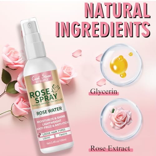 Set Spray de Agua de Rosas y Cepillo para Cabello Rizado 3.4 fl oz miniatura 3