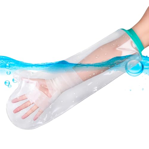 CIVJET Waterproof Cast Cover for Shower Arm Adult – Reusable Watertight Cast Protector Sleeve for Broken Arm, Wrist, Hand, Elbow – Shower Arm Cover for Men Women Post Surgery Injury Recovery Bath Use