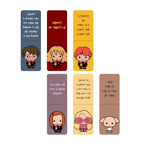 Image of Dia & Tia - Elegant & Durable Themed Magnetic Bookmarks Set � Nature, Fantasy, Inspirational Quotes, and More Best Gift for Book Lovers, Students (Harry Potter - Complete Edition, Medium - 3.5x11 cm)