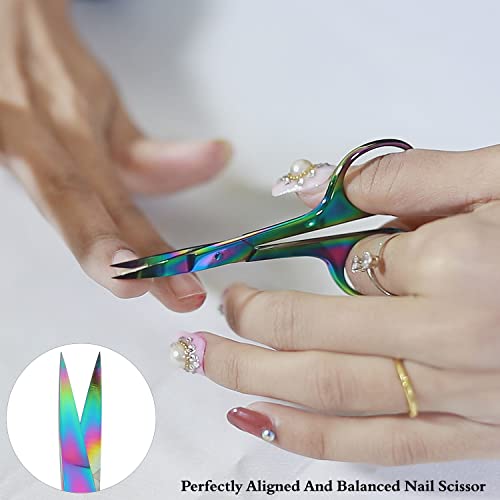 HARAMS Nail Scissors Strong Curved Blades Multipurpose Beauty Cuticle Toenail Manicure Pedicure, Eyebrows, Eyelash, Nose, Beard, Mustache, Hair Trimming | Grooming Shears Unisex