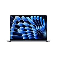 Apple 15 MacBook Air Laptop, M5 Chip mit 10‑Core CPU und 10‑Core GPU: Entwickelt für KI, 15,3 Liquid Retina Display, 16 GB gemeinsamer Arbeitsspeicher, 512 GB SSD, Touch ID, WLAN 7; Mitternacht