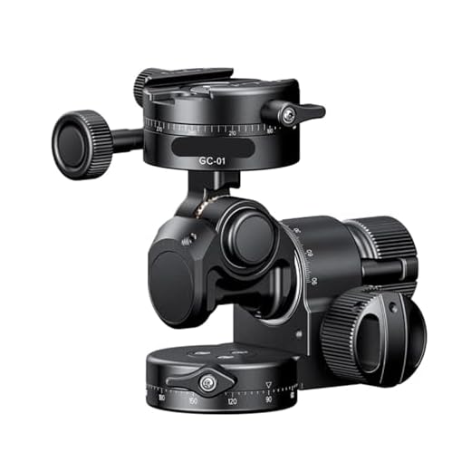 Geared Head 3D Adjustable Tripod Mount