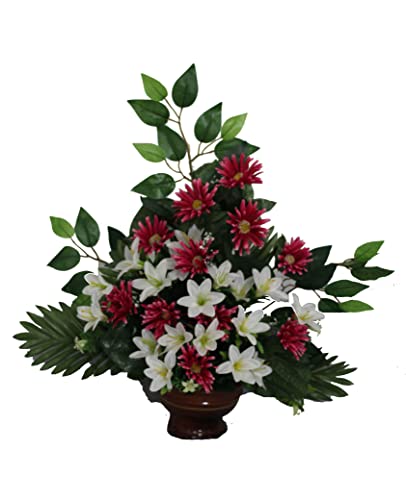 Chrysanthèmes Roses cimetière DRW pour un hommage éternel - 2