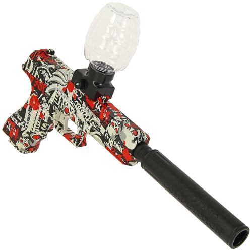 Gelsoft Gel Blaster Toy Soft Water Bullet Pistol, USB Rechargeable, Fully Automatic, High Speed Rappid Fire + 10,000 Ammo, 14+ Years (Black Graffiti)
