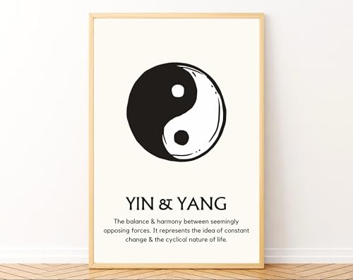 Image of Gamya Spiritual Big Aesthetic Framed Meditation Affirmation Motivational Posters For Living Room, Bedroom Office Wall Decor, Dopamine art /Girls Boys Gift Item (13x19 Inches) (Spiritual Symbols (A))