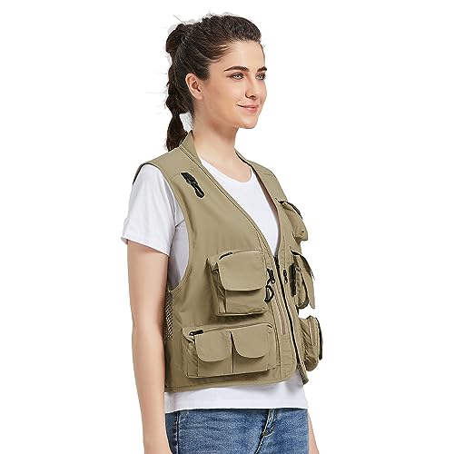 Ziker Women Mesh Breathable Outdoor Quick Dry Safair Cargo Fishing Travel Vest with Multiple Pockets3
