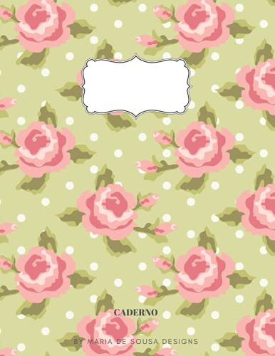 CADERNO: A4 Bonito CADERNO de APONTAMENTOS com para ESTUDANTES/UNIVERSIDADE ou ESCRITÓRIO para MULHERES/MENINAS/GAROTAS - com linhas, 100 páginas