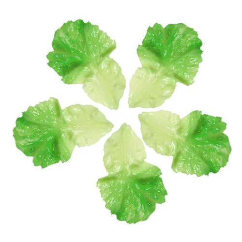 Cabilock 5 Stücke Künstliche Gemüse Blatt Gefälschte Modell Realistische Gemüse Requisiten Sicher und für Hotel Home Decor